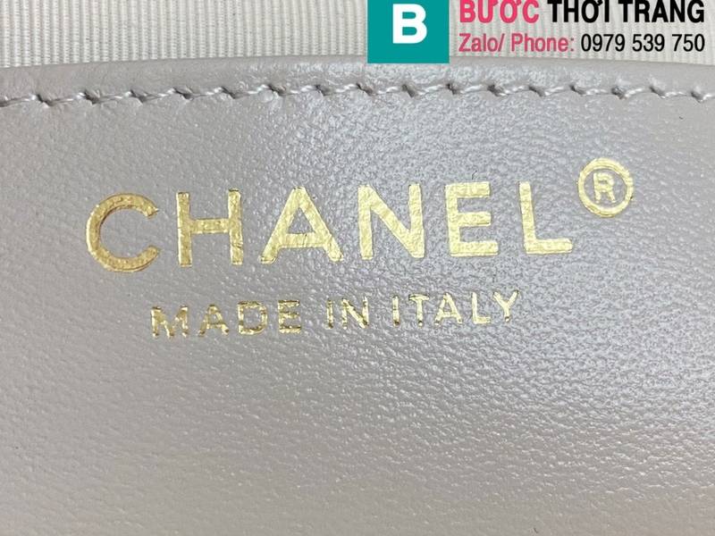 Túi xách Chanel Tote cao cấp da cừu màu trắng size 27cm