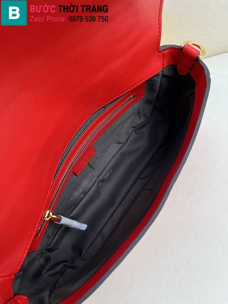 Túi xách Fendi Baguette siêu cấp da cừu màu đỏ size 27cm