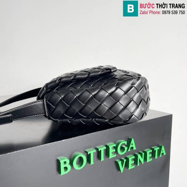 Túi xách Bottega Veneta Cobble Bag cao cấp da bò màu đen size 27cm