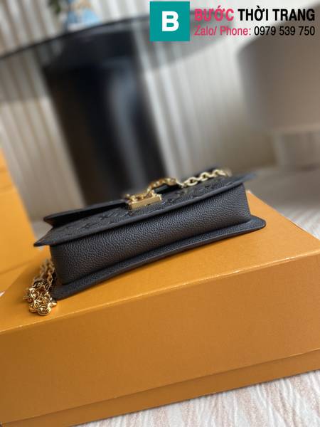 Túi xách Louis Vuitton Wallet On Chain Métic siêu cấp da bò màu đen size 22cm