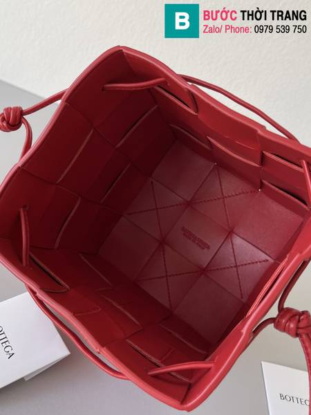 Túi xách Bottega veneta siêu cấp da bò màu đỏ size 18cm