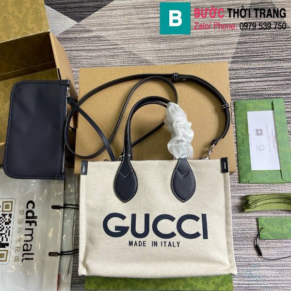 Túi xách Gucci supreme siêu cấp canvas màu xanh size 28cm 