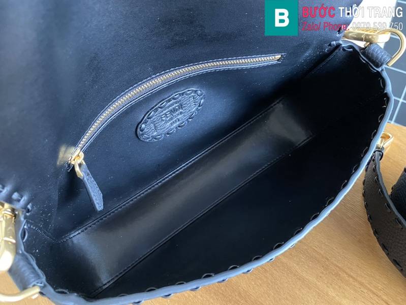 Túi xách Fendi Baguette siêu cấp da bê màu đen size 26cm