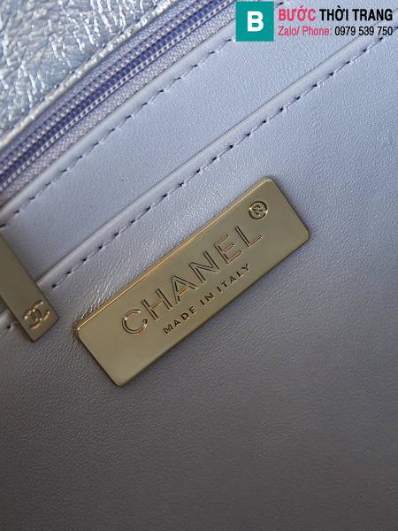 Túi đeo chéo Chanel siêu cấp da bò màu trắng size 23.5cm