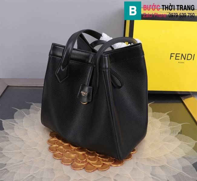 Túi xách Fendi Spot Ming Origami cao cấp da bò màu đen size 27cm