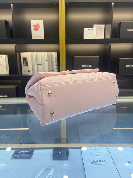 Túi xách Chanel cocohandle siêu cấp da bê màu hồng size 29cm 