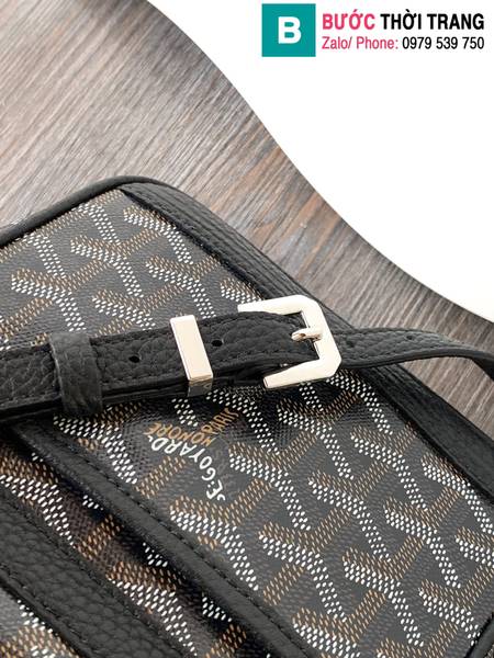 Túi xách Goyard mini siêu cấp canvas màu đen size 16cm 