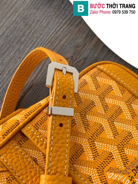 Túi xách Goyard mini siêu cấp canvas màu vàng size 16cm 