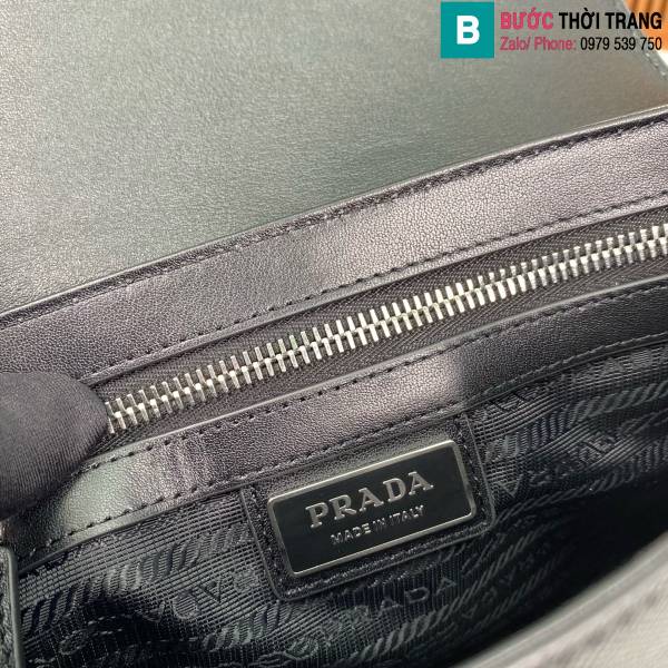 Túi đeo vai Prada siêu cấp da bê màu đen size 22cm
