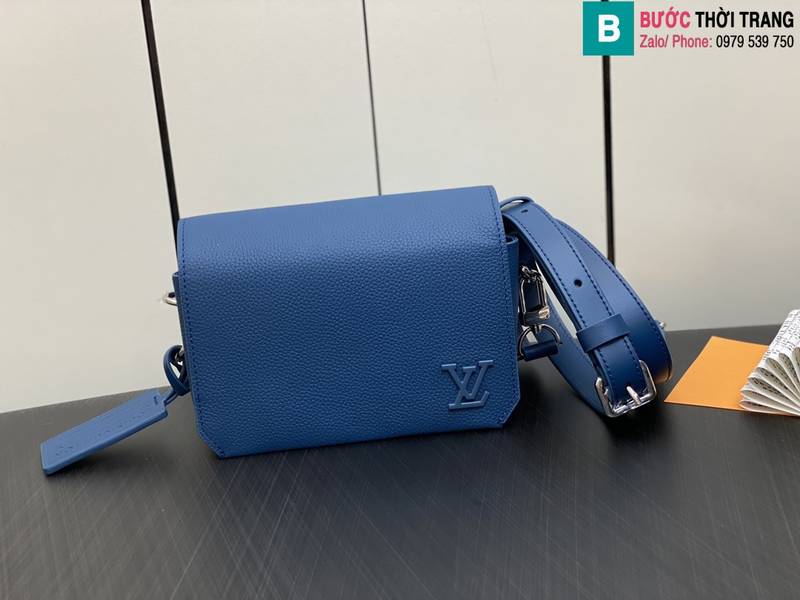 Túi xách Louis Vuitton Fastline Wearable Wallet siêu cấp da bò màu xanh đậm size 17.3cm