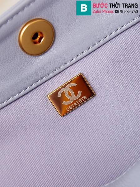 Túi xách Chanel hobo siêu cấp da cừu màu xanh size 24.5cm 