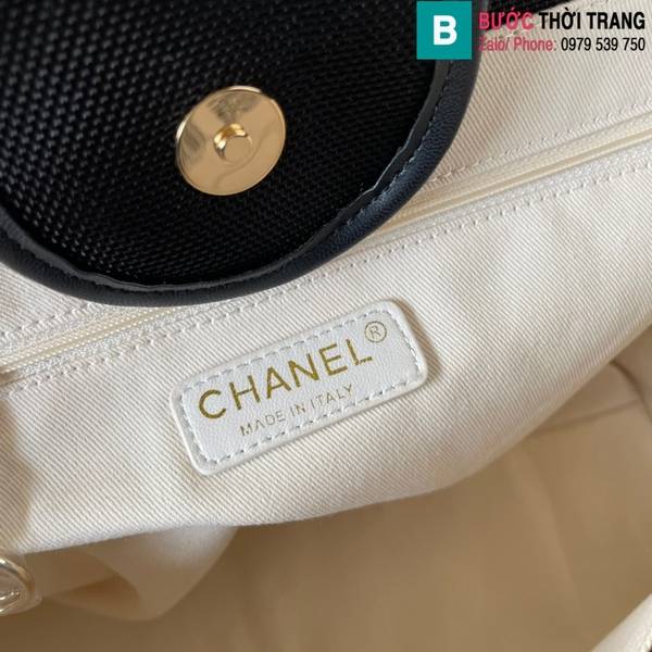 Túi xách Chanel Tote cao cấp canvas màu đen size 36cm
