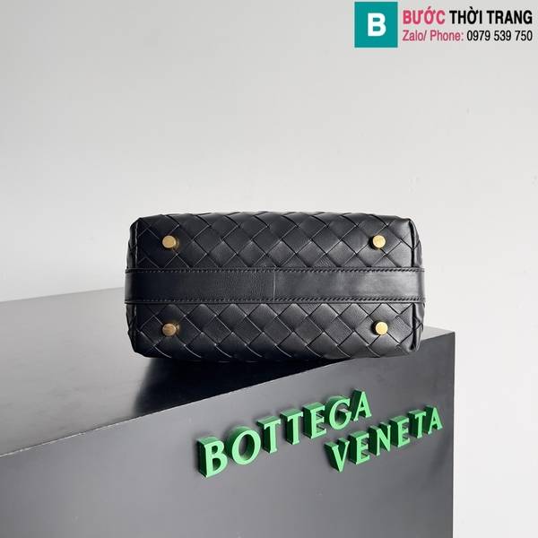 Túi xách Bottega Veneta cao cấp da cừu màu đen size 22cm