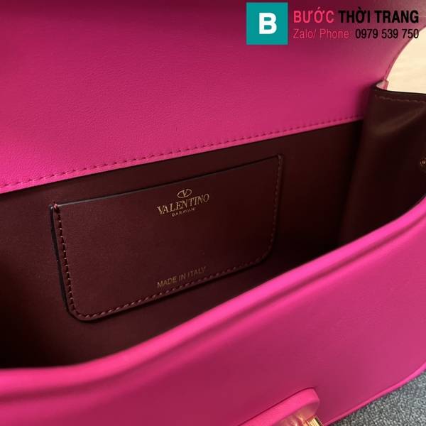 Túi xách Valentino Garavani Letter siêu cấp da bê màu hồng size 24cm 