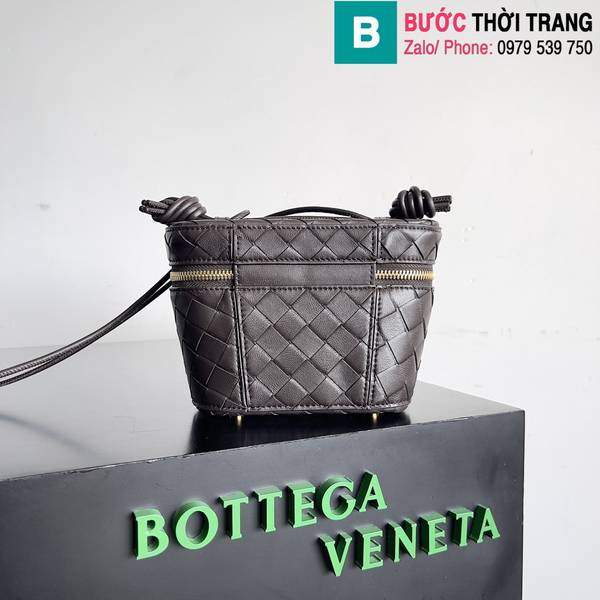 Túi xách Bottega Veneta siêu cấp da bò màu nâu size 18cm 