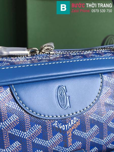 Túi xách Goyard baguette siêu cấp canvas màu xanh lét size 34cm