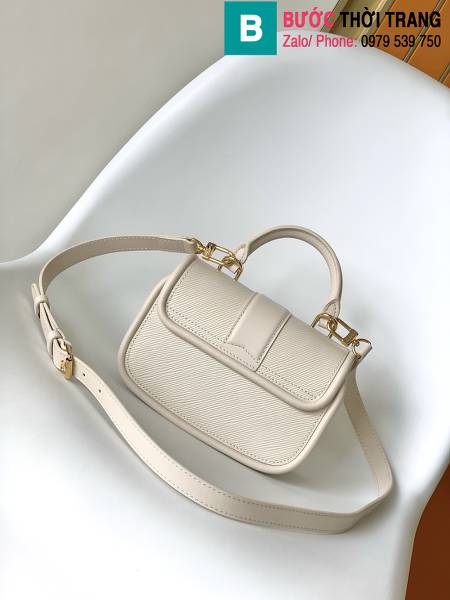 Túi xách Louis Vuitton Hide & Seek siêu cấp epi màu trắng size 21cm 