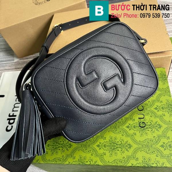 Túi xách Gucci Blondie siêu cấp da bò màu đen size 21cm 