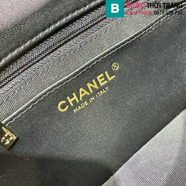 Túi xách Chanel Shoulder bag siêu cấp da cừu màu đen size 18.5cm 