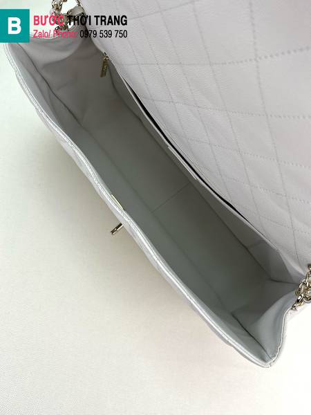 Túi xách Chanel Cf bag siêu cấp da bê màu trắng size 27cm