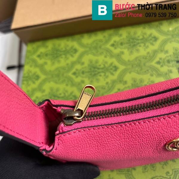 Túi xách Gucci Cosmogonie cao cấp da bò màu hồng đậm size 21cm