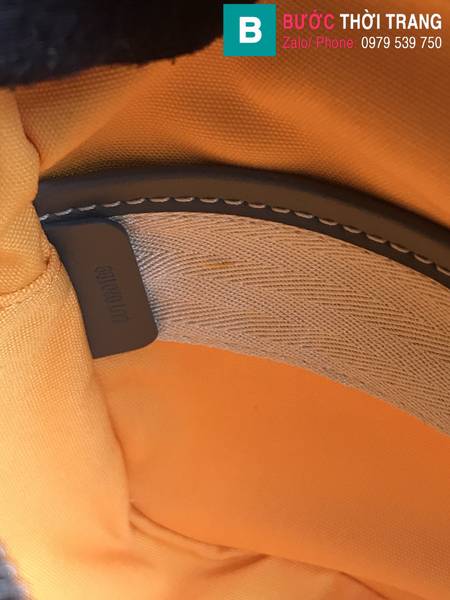 Túi xách Goyard baguette siêu cấp canvas màu xám size 34cm