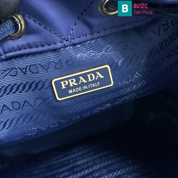Túi đeo vai Prada siêu cấp da bò màu xanh lam size 22.5cm