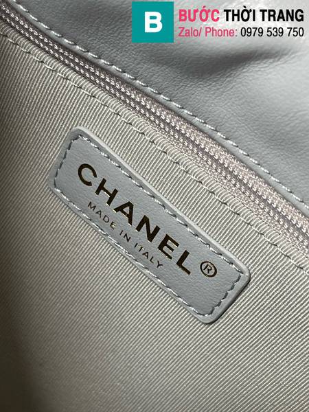 Túi xách Chanel hobo siêu cấp da bò màu ghi size 30cm