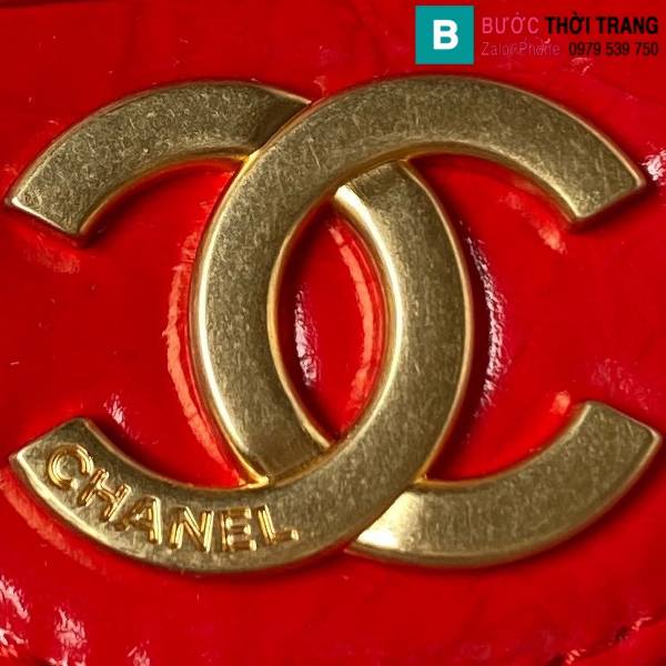 Túi xách Chanel hobo siêu cấp da bò màu đỏ size 21.5cm 