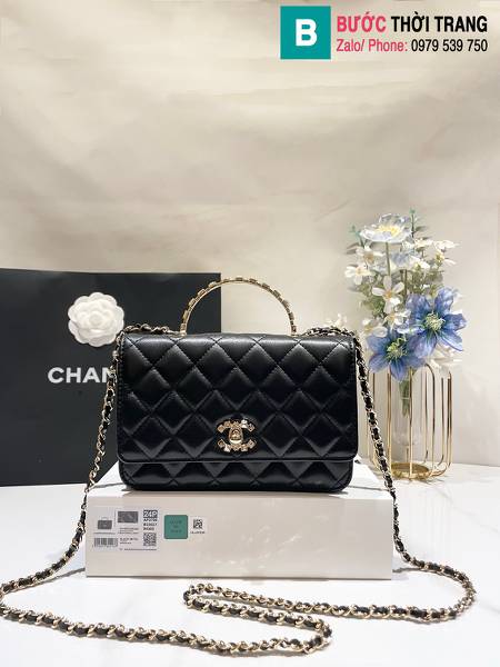 Túi xách Chanel woc siêu cấp da bê màu đen size 18.5cm