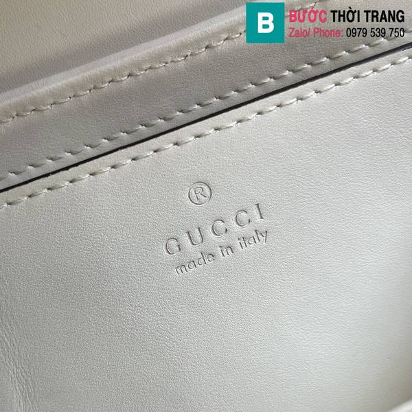 Túi xách Gucci Marmont siêu cấp da bê màu trắng size 22cm