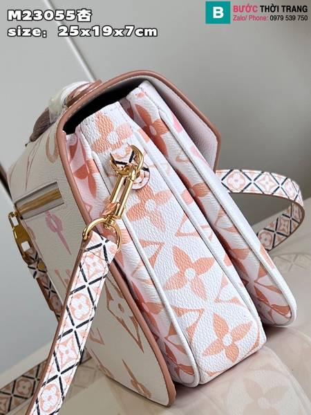 Túi xách Louis Vuitton Pochette Metit cao cấp da bê màu hồng nhạt size 25cm