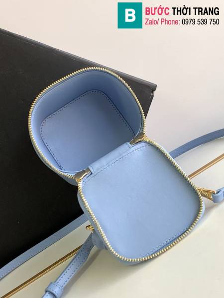 Túi xách Celine mini siêu cấp da bò màu xanh size 9.5cm