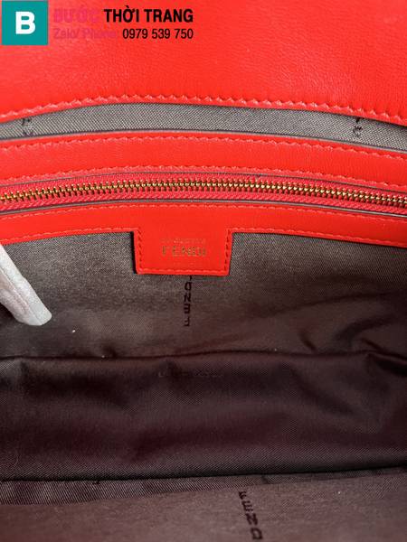Túi xách Fendi Baguette siêu cấp da cừu màu đỏ size 27cm