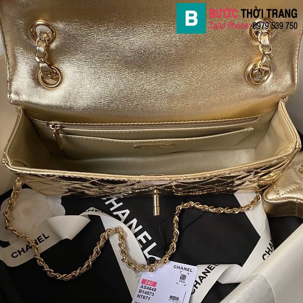 Túi xách Chanel ngôi sao siêu cấp da bê màu vàng size 24cm 