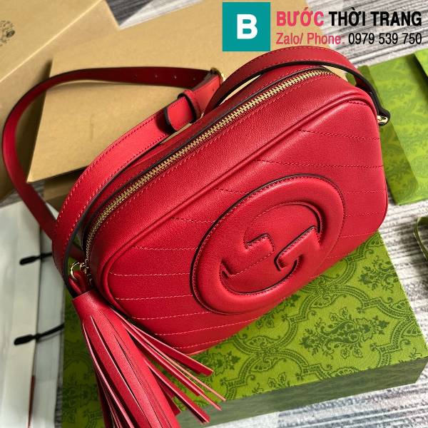Túi xách Gucci Blondie siêu cấp da bò màu đỏ size 21cm 