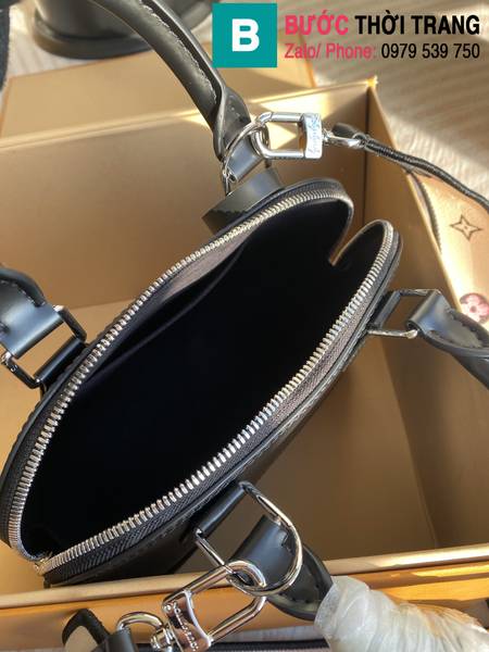 Túi xách Louis Vuitton Alma BB siêu cấp epi màu đen size 23.5cm