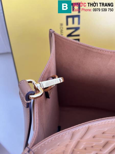 Túi xách Fendi Sunshine siêu cấp da bò màu nâu size 35cm