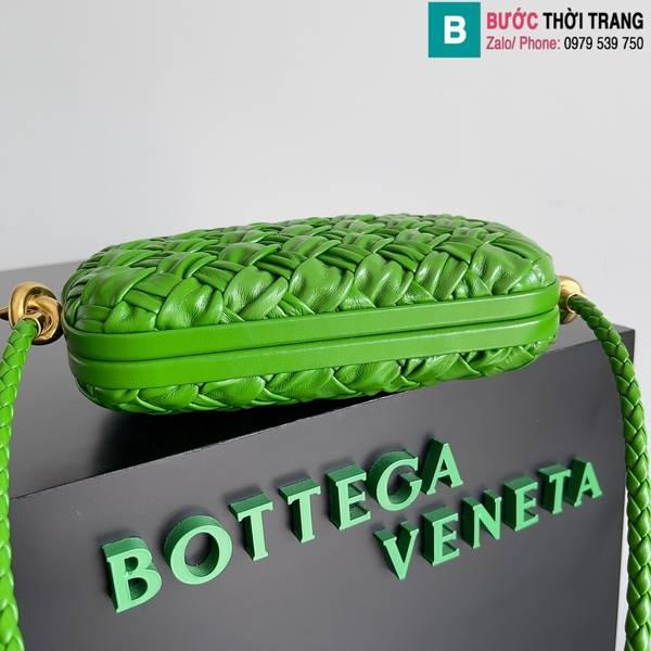 Túi xách Bottega Veneta Knot cao cấp da bò màu xanh size 20.5cm