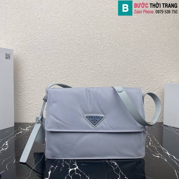 Túi xách Prada siêu cấp da bê màu xanh size 30cm