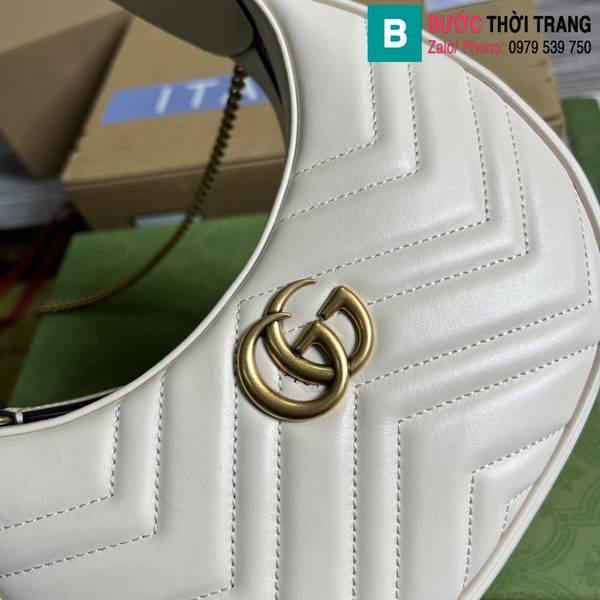 Túi xách Gucci Marmont siêu cấp da bê màu trắng size 21cm 