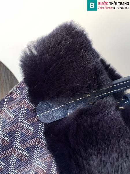 Túi xách Goyard Tote mini siêu cấp vải bạt màu xanh size 20cm