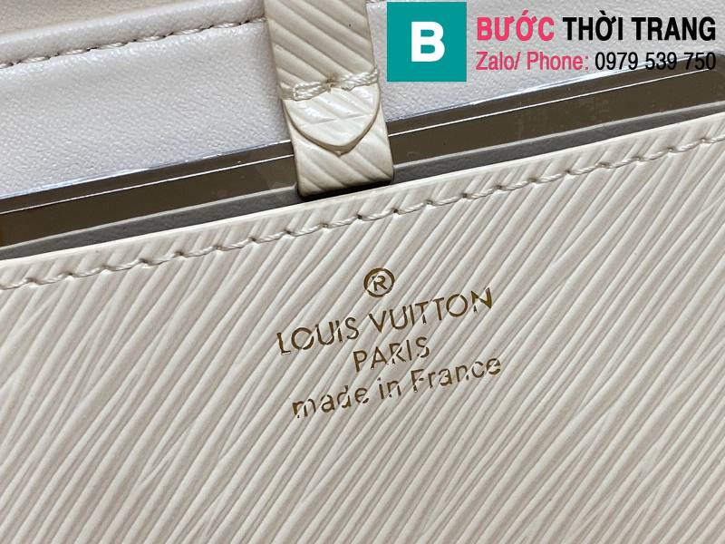 Túi xách louis Vuitton Twist West siêu cấp epi màu trắng size 23.5cm 