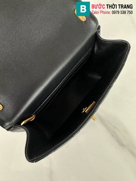 Túi xách Chanel mini siêu cấp da cừu màu đen size 20cm