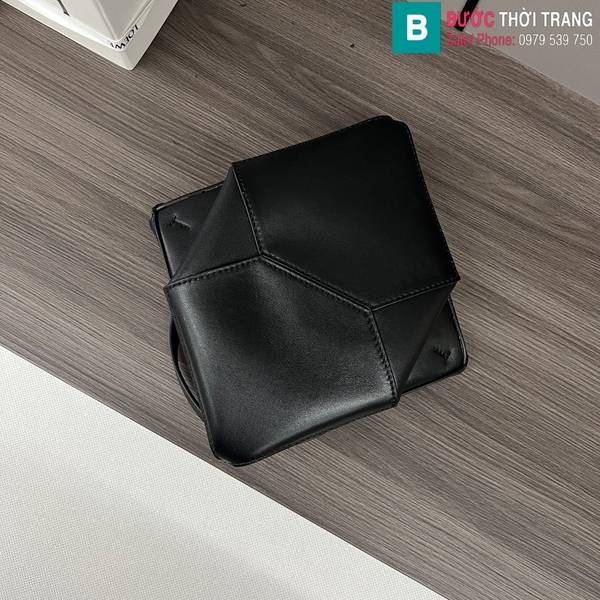 Túi xách Loewe Fold cao cấp da bò màu đen size 16.5cm