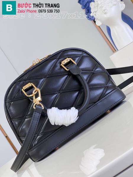 Túi xách Louis Vuitton Alma BB siêu cấp da cừu màu đen size 23cm