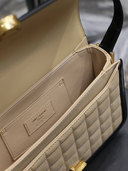 Túi xách Saint Laurent Solferino Box siêu cấp da bê màu nude size 23cm 