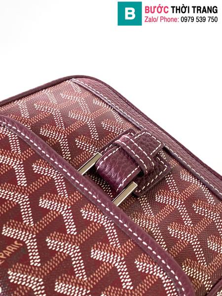 Túi xách Goyard mini siêu cấp canvas màu đỏ đô size 16cm 