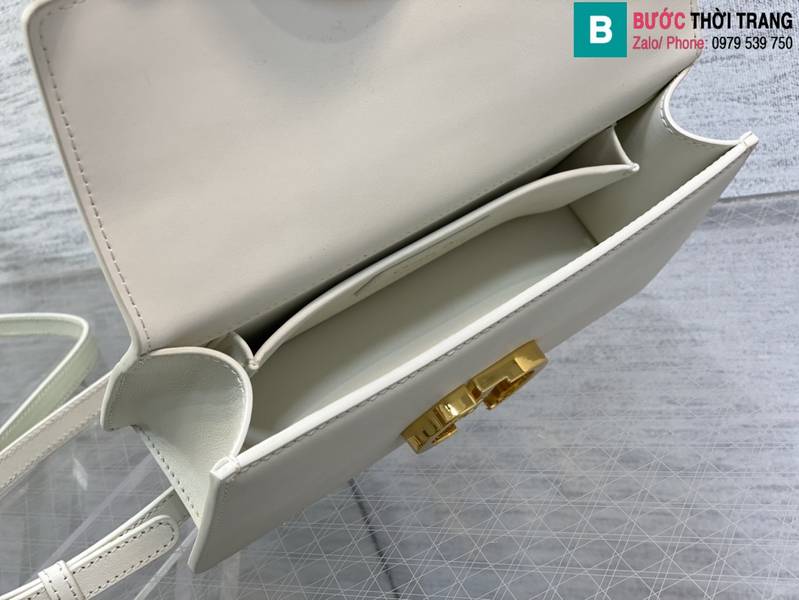 Túi xách Dior Montaigne siêu cấp da bê màu trắng size 21cm