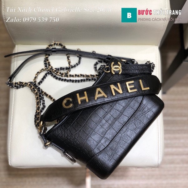 Túi xách Chanel Gabrielle siêu cấp size 20cm màu đen - A08022